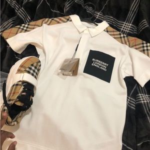 Designer Burberry shirt & shoes